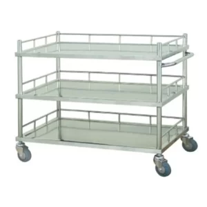 Carrito de acero inoxidable de 3 divisiones