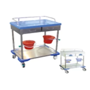 Carro de curaciones de acero inoxidable y material ABS