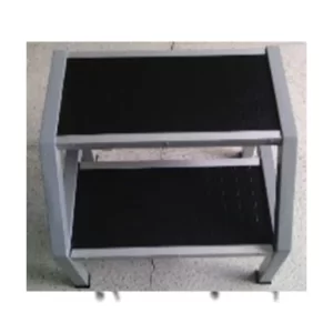 Gradilla de 2 peldaños de material acero inoxidable